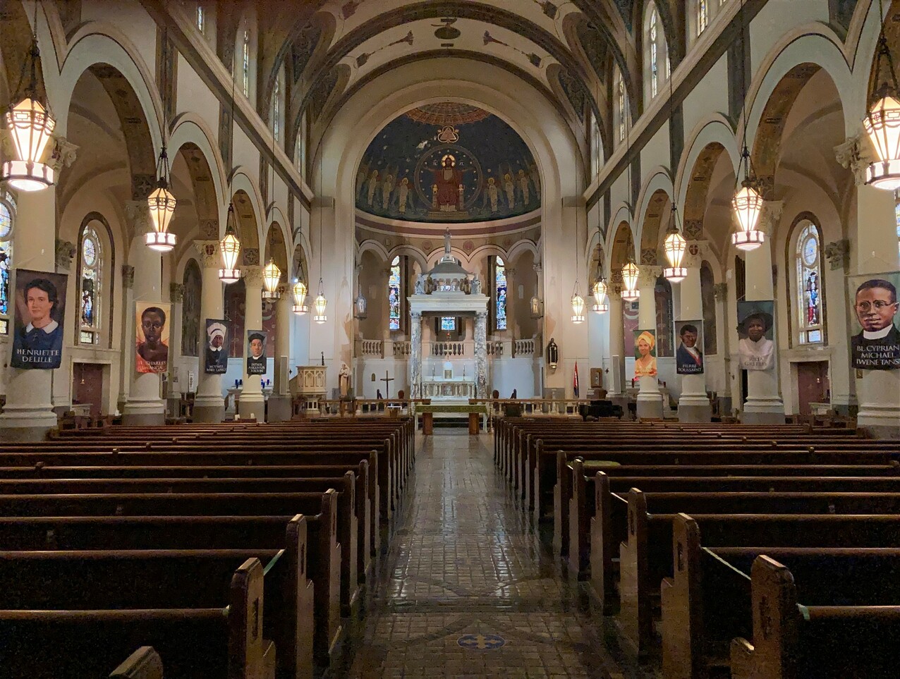 St. AloysiusSt. Agatha hangs banners recognizing Black Americans on