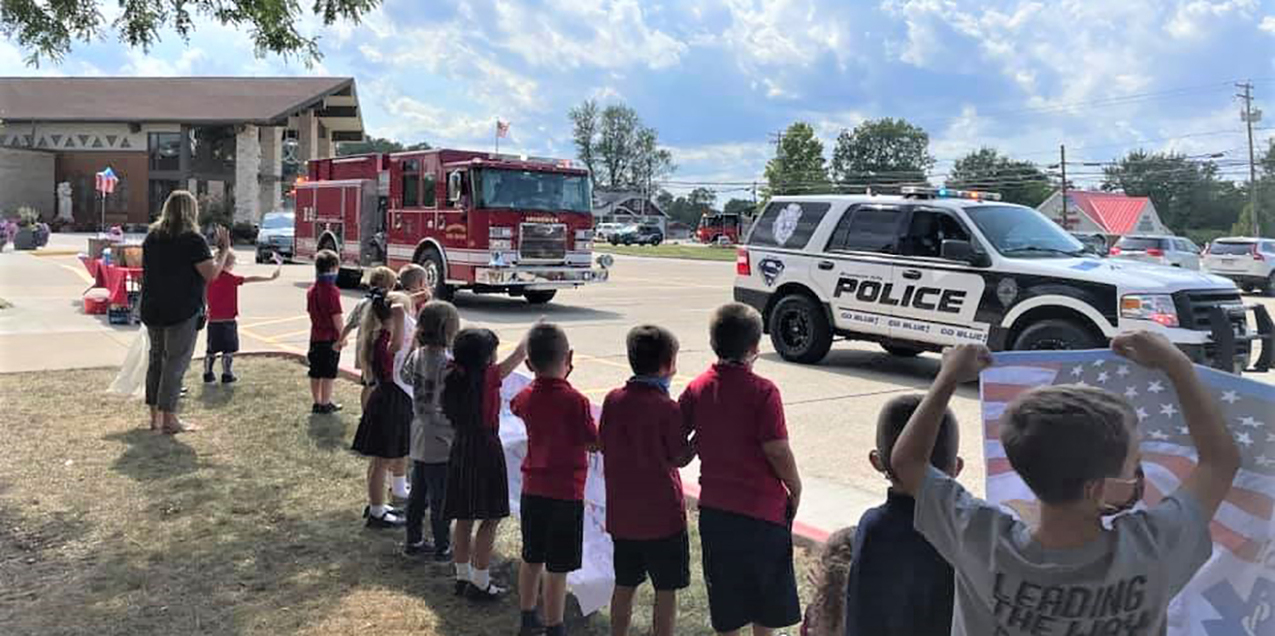 St. Ambrose School honors area first responders with parade