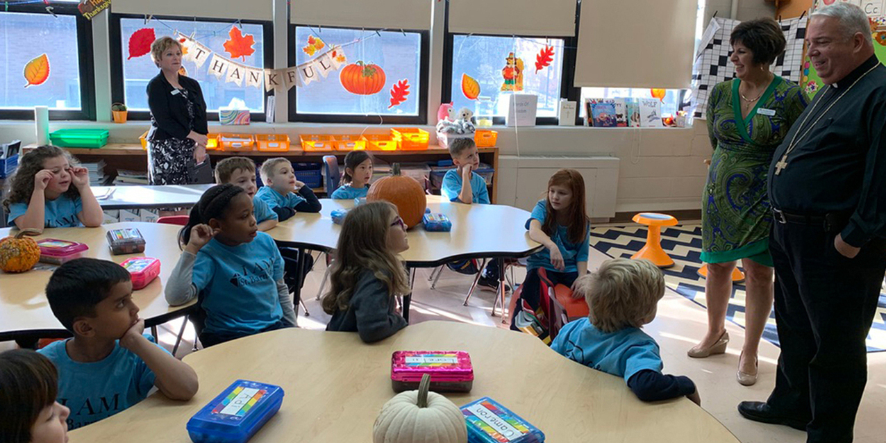 St. Barnabas shares school theme, records news show with Perez