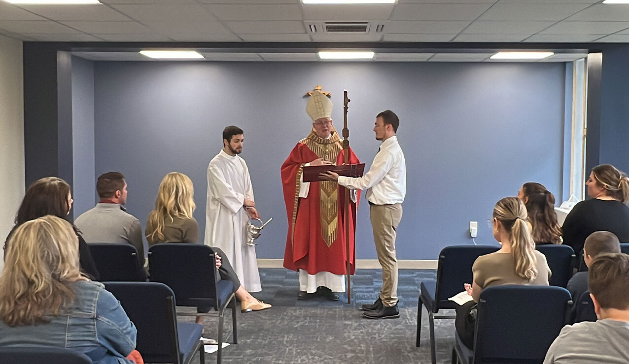 Bishop Woost celebrates first Mass at new Julie Billiart Brecksville campus