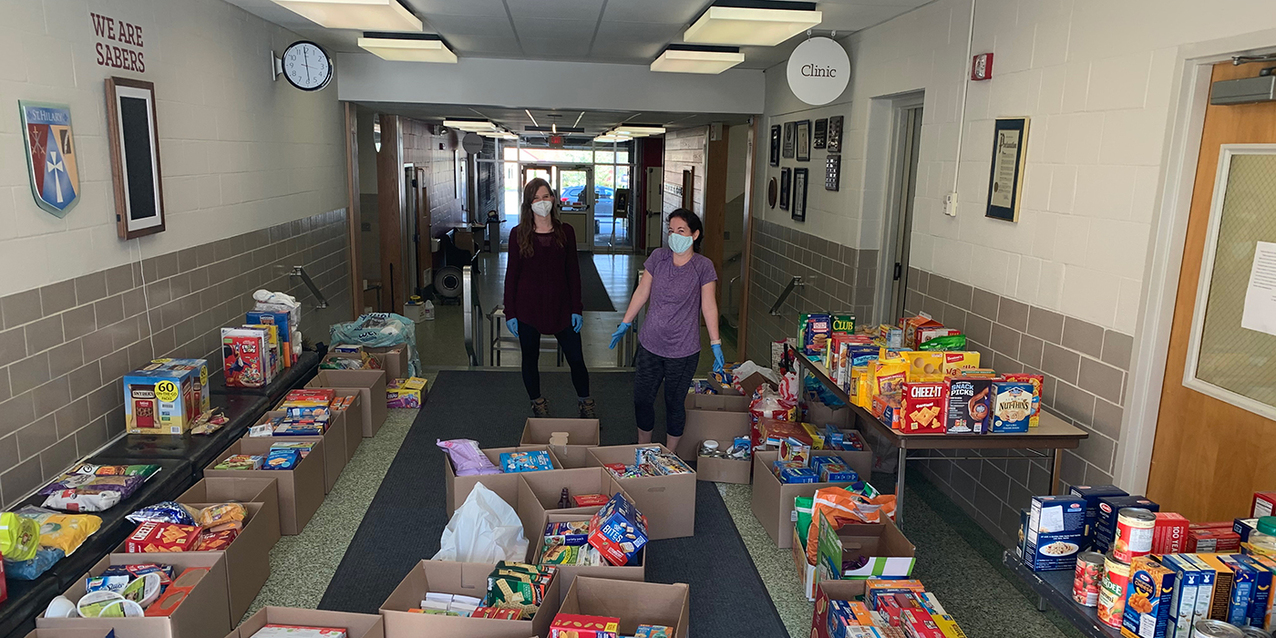 Schools across the diocese collect food, essential items to aid struggling families during health crisis 
