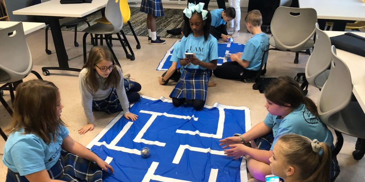 St. Barnabas shares school theme, records news show with Perez