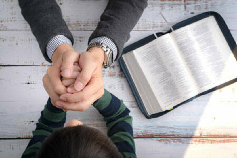 Blessing a child