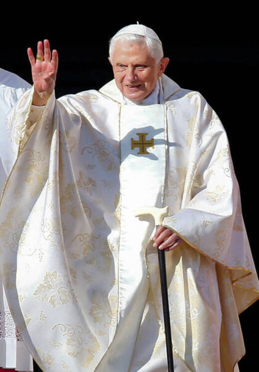 Pope benedict waving